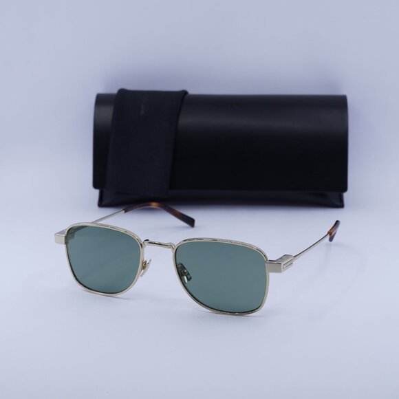 Saint Laurent SL741 003 Square Sunglasses - Gold/Green - Picture 8 of 12